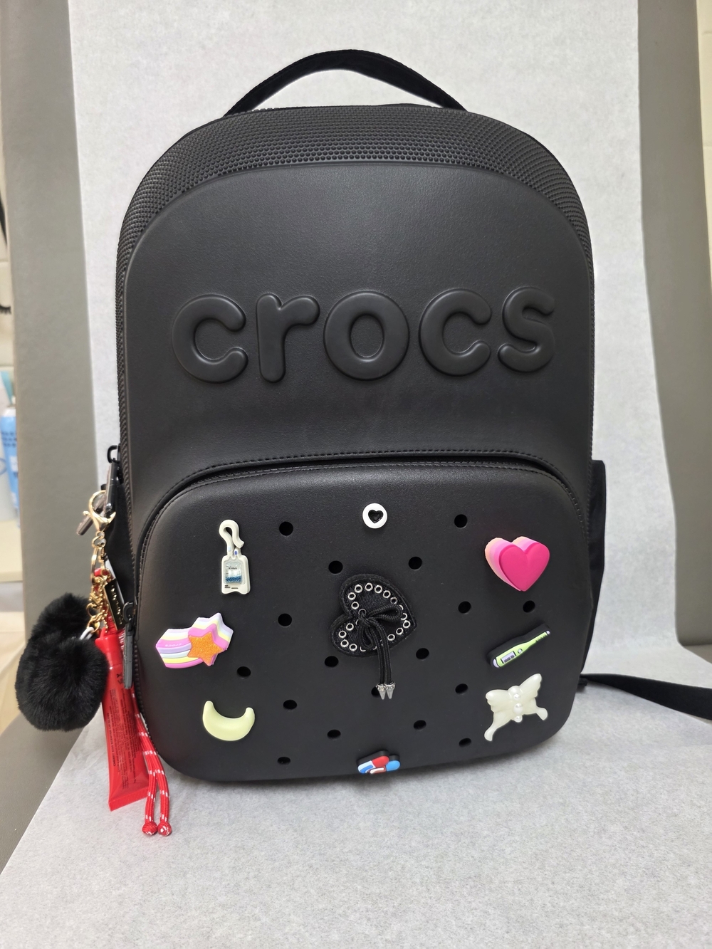 Crocs Black Large Backpack with Jibbitz Charms